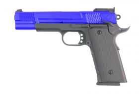 Double Bell 784 Gas Blowback Pistol with Case (Blue)