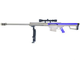 Galaxy M82 Bolt Action Sniper Rifle with Scope and Bipod (Blue - G31CD)