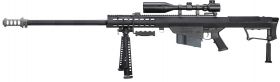 Barrett M107A1 Electric AEG Sniper Rifle with Scope and Bipod (Snow Wolf - 29" - Black - SW-13A)