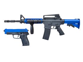 Vigor M4 RIS Spring Rifle and 226 Series Spring Pistol (Duel Pack - Two Ton Blue - 9903)