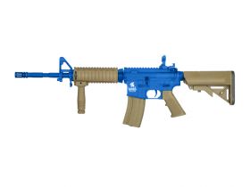 Lancer Tactical M4 LT-04 RIS Long AEG Rifle (Inc. Battery and Smart Charger - Dual Tone Blue)