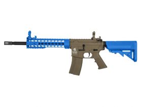 Lancer Tactical M4 10" LT-19 Keymod AEG Rifle (Inc. Battery and Smart Charger - Blue)