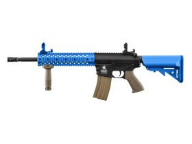 Lancer Tactical M4  LT-12 Gen 2 EVO RIS Carbine AEG Rifle (Inc. Battery and Smart Charger - Blue - V2)