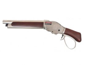 Golden Eagle M1887 Short Gas Shell Ejecting Shot Gun (Real Wood - 8701WSW - Silver)