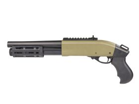 Golden Eagle M870 M-Lok Tri-Shot Gas Pump Action Shotgun (8879T - Tan)