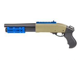 Golden Eagle M870 M-Lok Tri-Shot Gas Pump Action Shotgun (8879T - Blue)