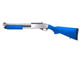 Golden Eagle M870 Tri-Shot Gas Pump Action Shotgun (Blue - Real Wood - 8885RW-SV)