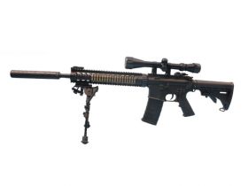 Double Bell SOPMOD M4( with bipod plus 3-9x40 Scope and Silencer - 073)