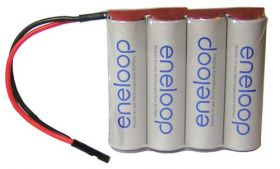 ACM 4.8V 800mAh AAA NiMH Eneloop Flat Battery Pack (JST/BEC Connector)