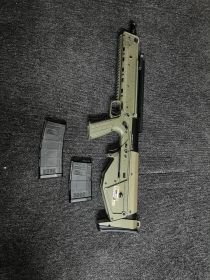 kel-tec RDB17 green - auto fires on auto when you plug in battery