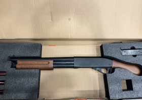 Boneyard - Golden Eagle M870 Sawed-Off Tri-Shot Gas Pump Action Shotgun (Real Wood - Black - 8877RW)