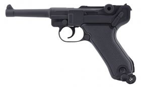 Hwasan P08 Co2 Non-Blowback Pistol (4.5mm/.177 - Black - Full Metal)