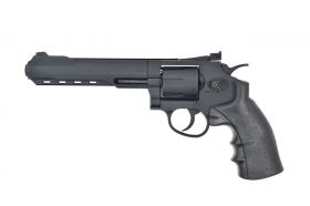 Hwasan 6.0" Co2 Revolver (4.5mm/.177 - Silver - Black)