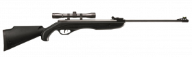 Crosman .22/5.5mm Phantom Sniper Rifle with CenterPoint 4x32mm Scope (Black - Spring Powered)