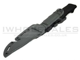 P-Force Rubber Knife with Hard Belt Holster (Black)