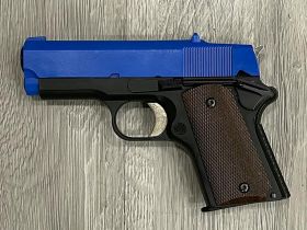 Army R45 Stubby Gas Blowback Pistol (Polymer Body and Slide - Black - Top Slide Blue)