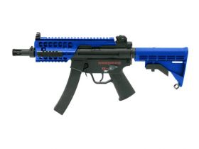 Galaxy AEG Submachine Gun with Stock (Metal Gearbox - Blue - G5M)