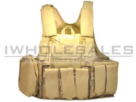 Full Body Vest with Multi Pouch (Tan)