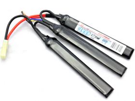 11.1v 1000 mAh 20C+ Continuous Discharge Lipo Battery (3 Way)