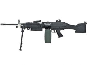 A&K M249 MK2 with Sound Control Drum Magazine (Hard Stock - Black - AK-M249-MK2-P)