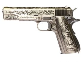 WE 1911 Engraved 'Mehico Druglord' Gas Blow Back Pistol (WE-71045)