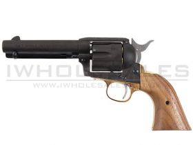 Marushin Colt S.A.A. 45 DX Heavy Weight Revolver (Gas Powered) (Gold and Brown)