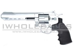 Huntex 6.0" Co2 Revolver (4.5mm - Silver - Black)