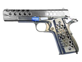 WE 1911 Hex Cut GBB Pistol (Silver)