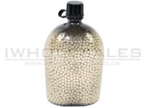 Big Foot Diamond Precision 0.28G White BB Pellets (5000 Rounds - Water/BB Canteen Bottle - Black)