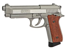 Swiss Arms P92 4.5mm/.177 Co2 Blowback Pistol (Silver - Black - Cybergun - 288511)