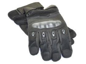 ACM Fingered Gloves With Nuckle Protection (C:L/E:M - Black)