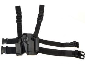 Big Leg Holster 1911 with Two Pouches (Hard)