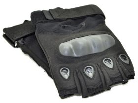 ACM Fingerless Gloves With Nuckle Protection (C:L/E:M - Black)
