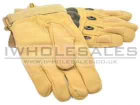 ACM Fingered Gloves With Nuckle Protection (C:L/E:M - Tan)