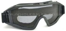Big Mesh Goggles with Cotton Strap (Black)