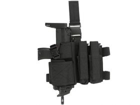 ACM SMG Dropleg Holster (2 Mag. Pouch - Black)