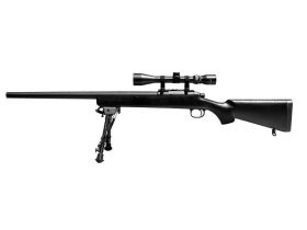 Snow Wolf VSR-10 Spring Sniper Rifle with Scope and Bipod (Black - SW-10B++)