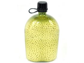 Big Foot Diamond Precision 0.25G Green Tracer BB Pellets (5000 Rounds - Water/BB Canteen Bottle - Tan/Yellow)
