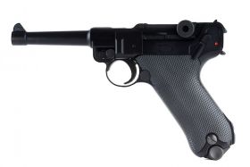 WE P08 Gasbb Pistol (4 inch - S - Full Metal - Black)