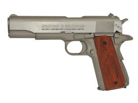 Swiss Arms P1911 4.5mm / .177 Co2 Blowback Pistol (Metal - Silver - Cybergun - 288509)
