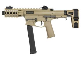 Ares M45X-S with EFCS Gearbox (Retractable Stock with Arm Stabilizing Brace - Tan - AR-086E)