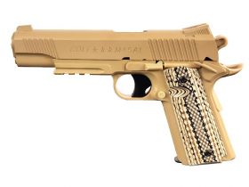 Colt M45A1 Co2 Pistol (Tan - Fixed Slide - Cybergun - 180313)
