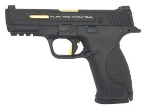 EMG Smith & Wesson M&P9 Gas Blowback Pistol (Licensed - SAI - Black with Competition Gold Trigger)