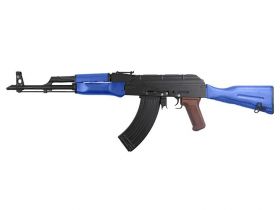 Double Bell AK (Wooden Handguard and Stock - Metal Body - BLUE - 001B)