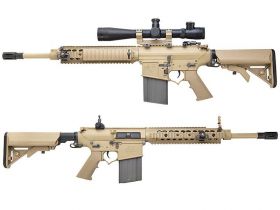 Ares - KNIGHTS SR25 Carbine (locked to semi EFCC) DMR AEG (Tan) (ARES-SR-005E)(400 fps)