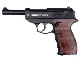 Borner 4.5mm/.177 P38 Air Pistol (Metal - Black - C41)