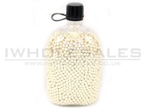 Big Foot Diamond Precision 0.30G White BB Pellets (5000 Rounds - Water/BB Canteen Bottle - Clear)