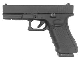 Well 17 Series Co2/Gas Dual Power Pistol (Full Metal - Comes with 2 Mags and Hard Case. - Black)
